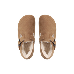 勃肯鞋女2026新款秋冬平底博肯全包一脚蹬豆豆鞋加绒单鞋软底鞋子