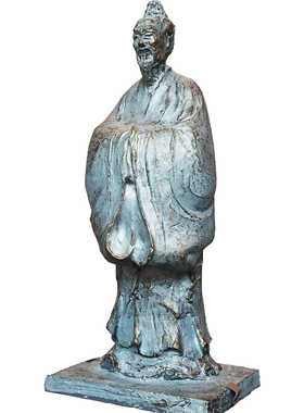 玻璃钢铸铜材质孟子人物雕像