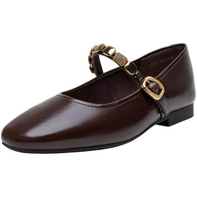 百思图2025秋季新款商场同款玛丽珍鞋时尚复古法式女单鞋F2081CQ5