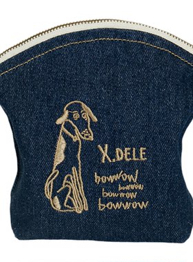 X.DELE金色刺绣YKK拉链包