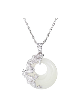 和田玉平安扣项链生日礼物