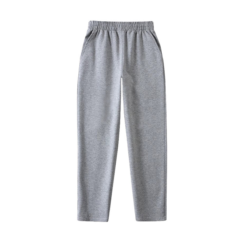 灰色校服裤纯棉春秋款加绒