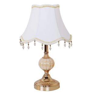 卧室台灯充电款 欧式复古触摸美式布艺2025新款长明灯结婚床头灯