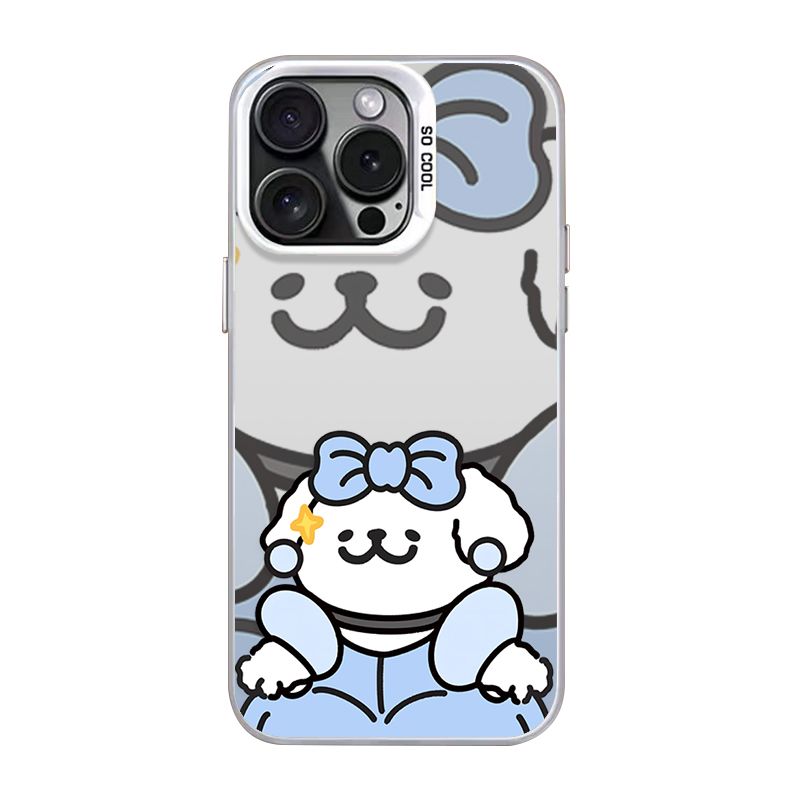 荣耀畅玩70plus灰姑娘王子线条小狗iPhone16情侣华为Pura80彩银适用17pm创意苹果15高级感13ProMax手机壳硬14