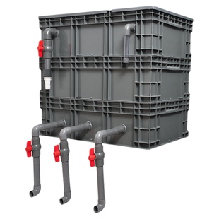 鱼缸锦鲤鱼池过滤周转箱过滤盒三合一净水循环过滤系统上置滴流盒