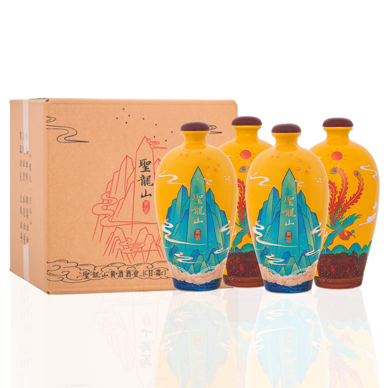 圣龙山8度非绍兴加饭黄酒纯粮食自然发酵酒(1500ml*4坛/箱)