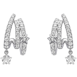 HEFANG何方珠宝流星多层耳环轻奢高级配饰送女友新年礼物