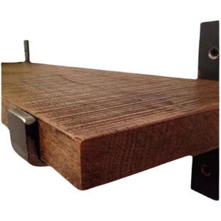 墙上复古置物架实木一字隔板壁挂承重微波炉装饰创意客厅搁板书架