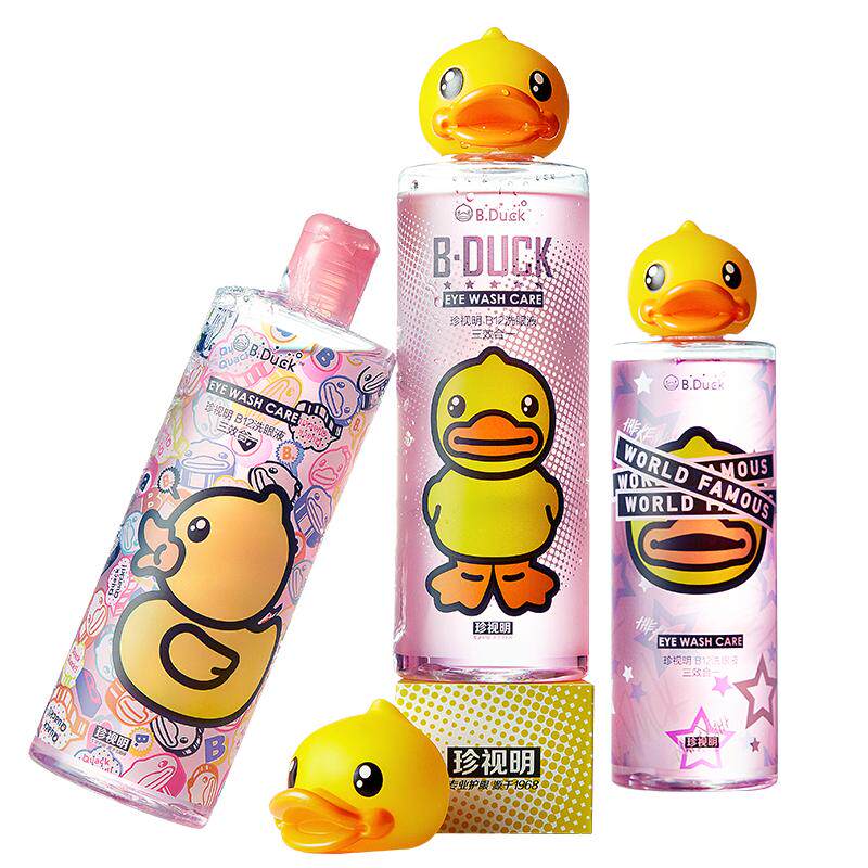 珍视明小黄鸭洗眼液500ml*1瓶清洁眼部护理液清洗眼睛水洗眼神器
