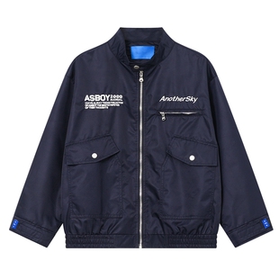 男童春装痞帅机车服工装外套2026新款青少年儿童运动防风立领夹克