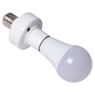 离线语音灯头开关家用智能电灯led灯泡声控灯口座ai控制通用e27座