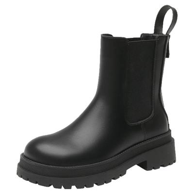 大东官方厚底增高马丁靴女款2025新款秋冬英伦风短靴女小个子靴子