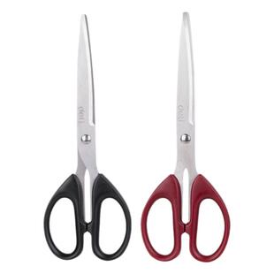 得力剪刀小号锋利小剪刀大号办公用学生手工剪纸无尖圆头不锈钢厨房家用剪子中号裁缝裁布工业多功能便携裁剪