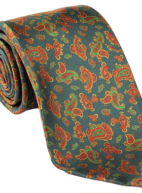 FABRICSHOP手工七折真丝意式领带