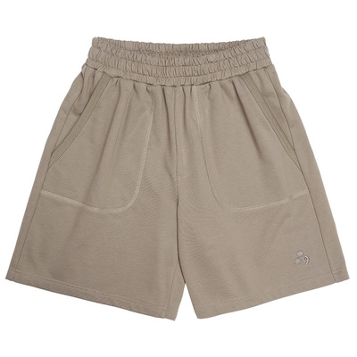 UHUZZ 9周年绣花棉短裤宽松五分裤情侣舒适针织运动休闲裤男女夏