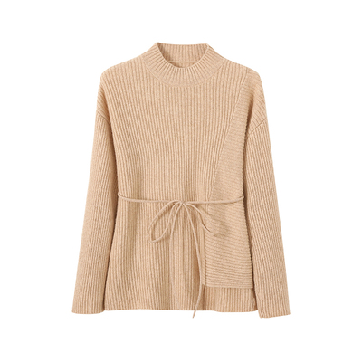 apipedream如一梦 100%绵羊毛遮胯遮肚子针织衫半裙套装/淡樱梨雨