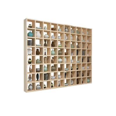 定制实木格子架墙上展示架小饰品