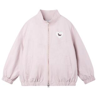 MUCMUKN【春日郊游】百搭腊肠狗绣花立领夹克休闲外套女童26春新