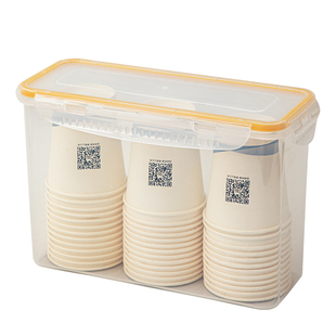 一次性杯子取杯器防尘茶水间台面航空杯塑料杯收纳盒放纸杯的盒子