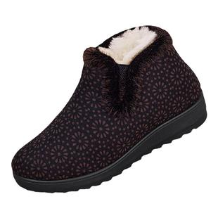老人棉鞋女冬加绒加厚羊毛中老年防滑老北京布鞋新款保暖妈妈棉靴