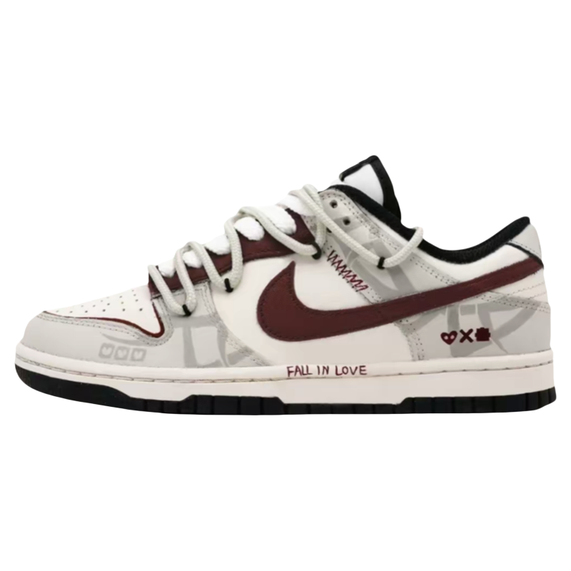球鞋定制Nike Dunk Low爱意乱码 简约高级情侣纪念日低帮男女板鞋