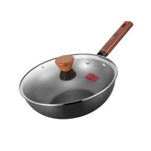 康巴赫小铁锅一人食炒锅电磁炉通用两人用无涂层不粘锅炒菜锅平底