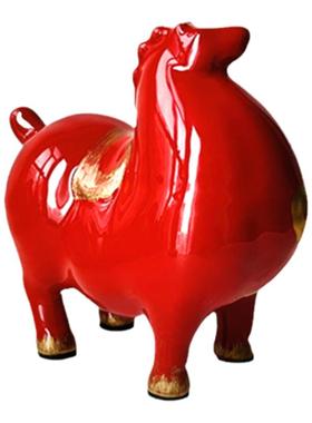 陶瓷唐马高档摆件马到成功家居