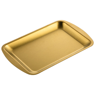 加厚304不锈钢长方形盘 韩式烧烤盘菜盘平底盘子托盘寿司盘收纳盘