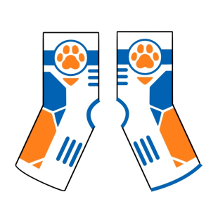 [Fur-Paw]公版袜蹬Furry周边袜子白袜可爱福瑞兽设兽装绒爪实验室