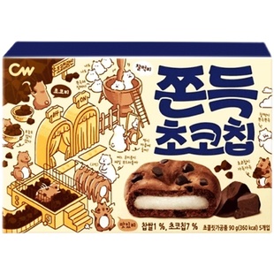 韩国进口CW青右九日打糕巧克力青佑原味板栗咖啡味麻薯糯米糍零食