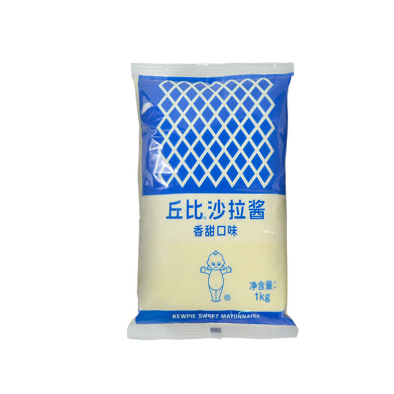 丘比沙拉酱1kg香甜味水果蔬菜色拉酱寿司料理沙拉酱1公斤袋装商用