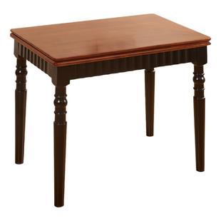 中古风小户型折叠餐桌家用法式复古可伸缩靠墙餐桌实木1米饭桌子