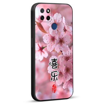 luckrider适用于realmeq2i个性创意realmev3超好看手机壳。真我v3硅胶保护套rmx2200新潮复古rmx2201风景画op