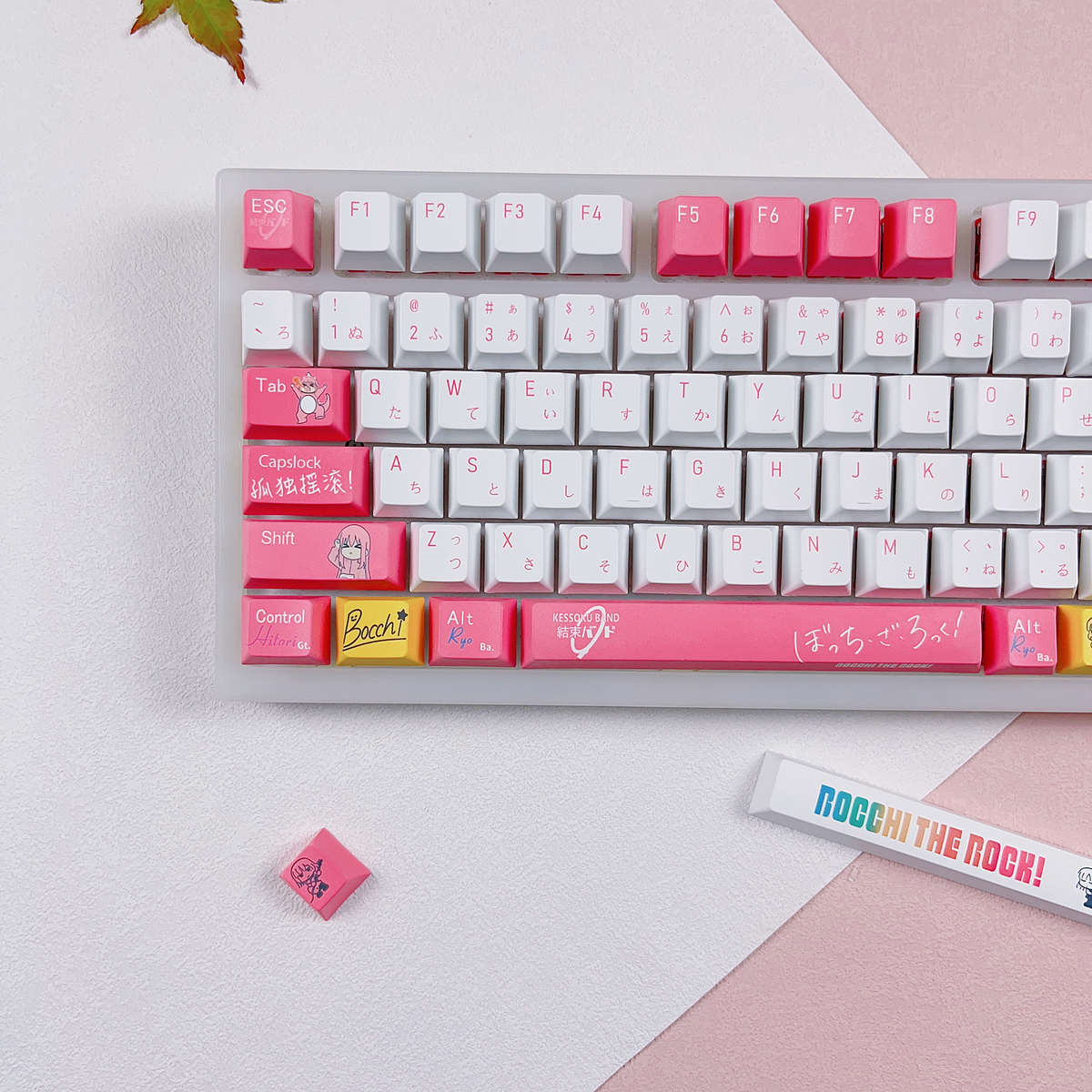 孤独摇滚主题键帽原厂高度PBT五面热升华wooting60醉鹿g60a75 980