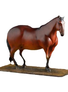 【五马摆件黄铜材质】