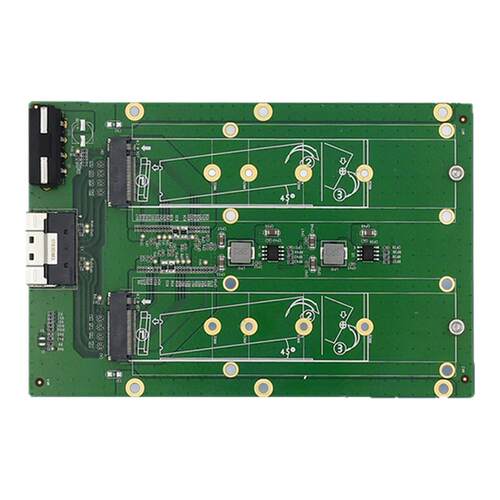 Linkreal SFF8654转2口M.2 NVMe硬盘转接板 PCIe4.0 支持22110SSD