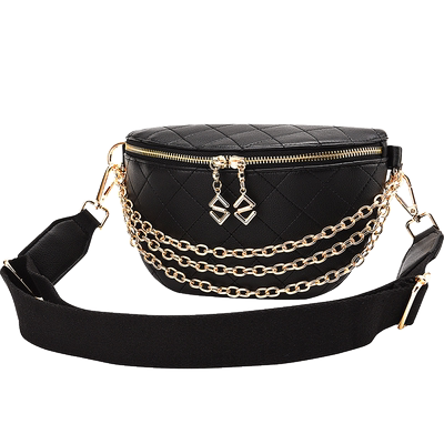 小ck街头腰包2020新款链条软皮女包