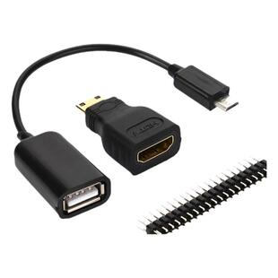 树莓派Raspberry pi Zero/W Mini HDMI USB OTG 40PIN GPIO转接头