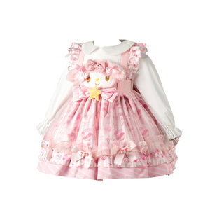 sesameclub女童洛丽塔秋冬美乐蒂裙子生日女孩cos衣服加绒公主裙