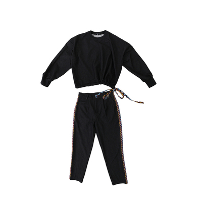 smelt国潮民族刺绣蝙蝠袖短卫衣