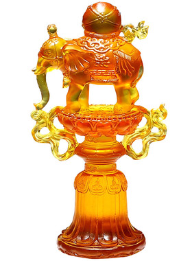 非遗琉璃七政宝全套供奉法器摆件