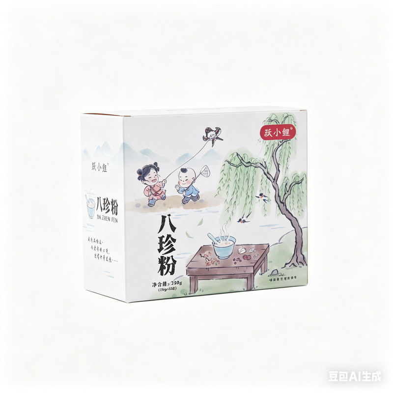 跃小鲤无麸质八珍代餐粉儿童成人无麸质怀山药芡实药食同源四神汤