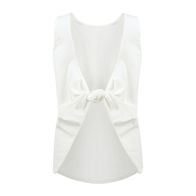 大女主简约露背坎肩上衣