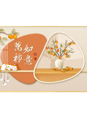 轻奢餐厅装饰画饭厅背景墙挂画