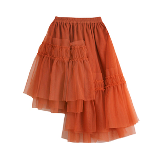 蔡爸爸原创童装夏装洋气女童半身网纱裙不规则三层A字裙子793+801
