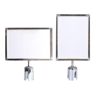 一米线栏杆插排队不锈钢告示牌A4引导指示牌A3迎宾广告立牌展示架