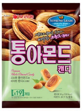 好丽友韩国扁桃仁糖含坚果奶糖