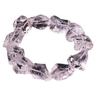 如鸿天然白水晶原石手链女士单圈男士阿塞手串阿赛斯特莱矿石饰品