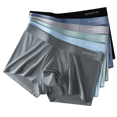 不凉快包退七匹狼冰丝平角裤