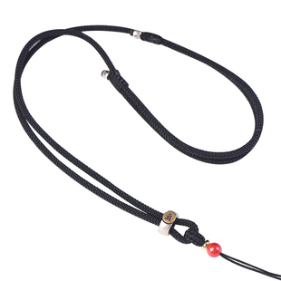 银本命佛无事牌高端吊坠挂绳男款高档平安扣玉器玉佩玉石专用绳子